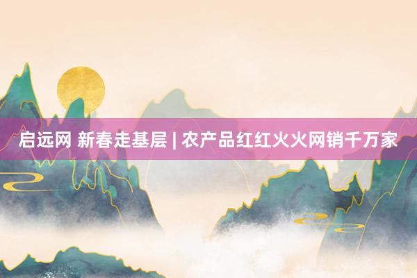 启远网 新春走基层 | 农产品红红火火网销千万家