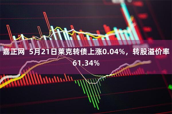 嘉正网  5月21日莱克转债上涨0.04%，转股溢价率61.34%