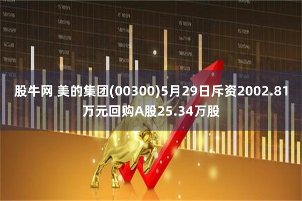 股牛网 美的集团(00300)5月29日斥资2002.81万元回购A股25.34万股